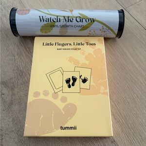 NWT baby growth chart and newborn footprint handprint kit